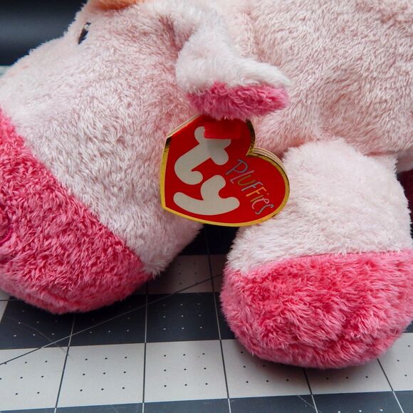 Ty Pluffies MOOER Pink Cow 9" w/Tags Stuffed Animal Toy Plush TyLux 2008 - Picture 7 of 11